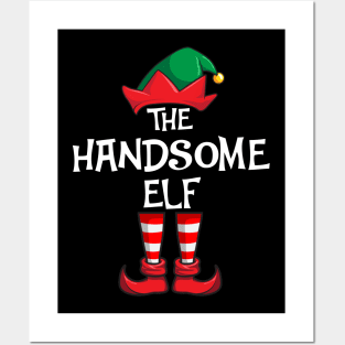 Handsome Elf Matching Family Christmas Posters and Art